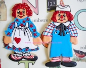 6 Raggedy Ann and Andy Party Favor Cookies