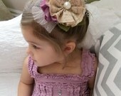Beautiful Dancer, vintage inspired tea stained flower clip