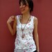 Little Flowers Printed Sleeveless Women T-shirt both side printed