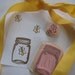 Hand Carved Rubber Stamp Mason Jar and Firefly Set