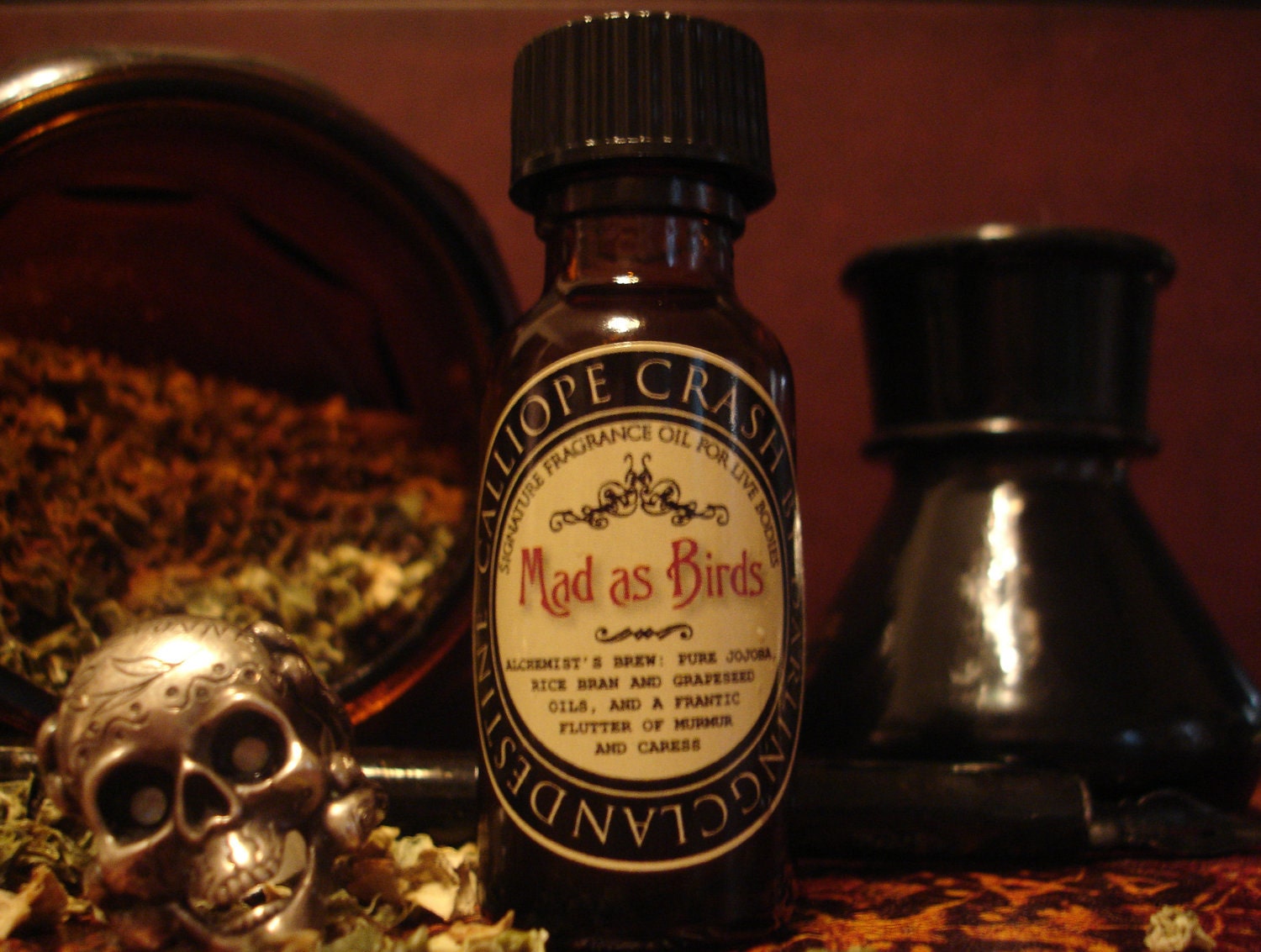 Mad as Birds handcrafted perfume oil - 1/2 ounce amber bottle