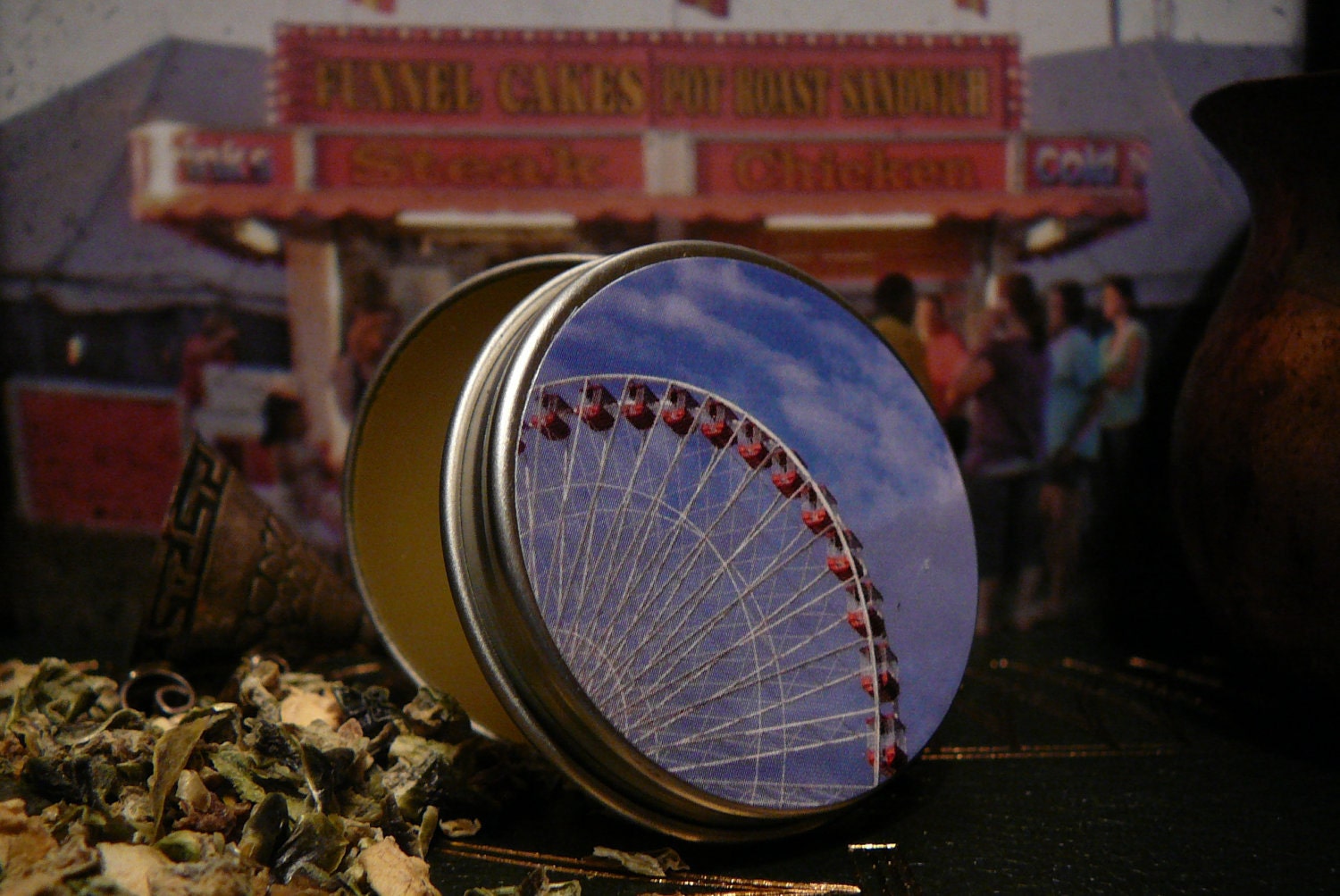 Carny Wedding handcrafted solid perfume - Blue Sky label