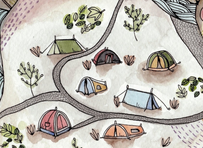 Desert Camping Print 8.5x11"