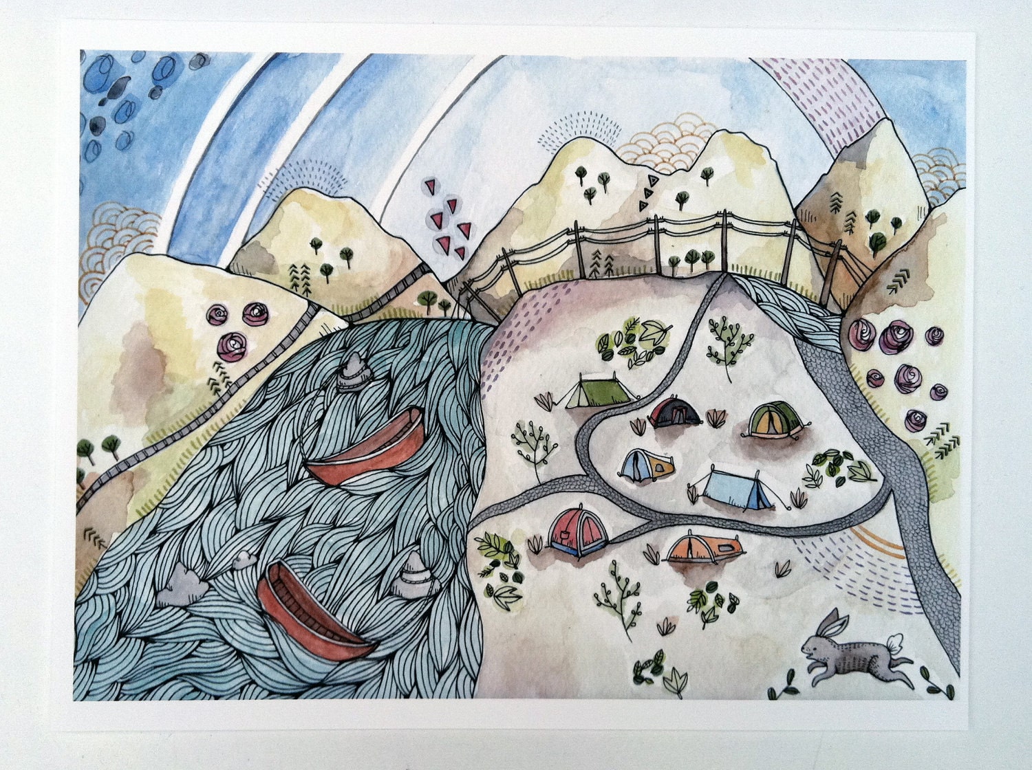 Desert Camping Print 8.5x11"