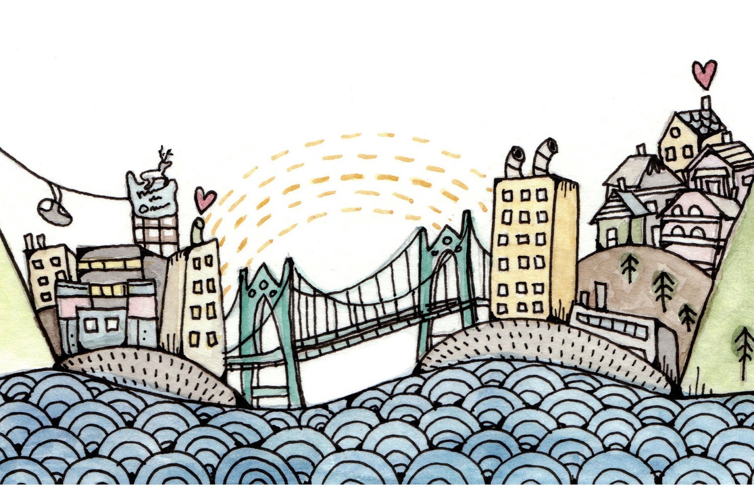 We Belong in Portland Postcard