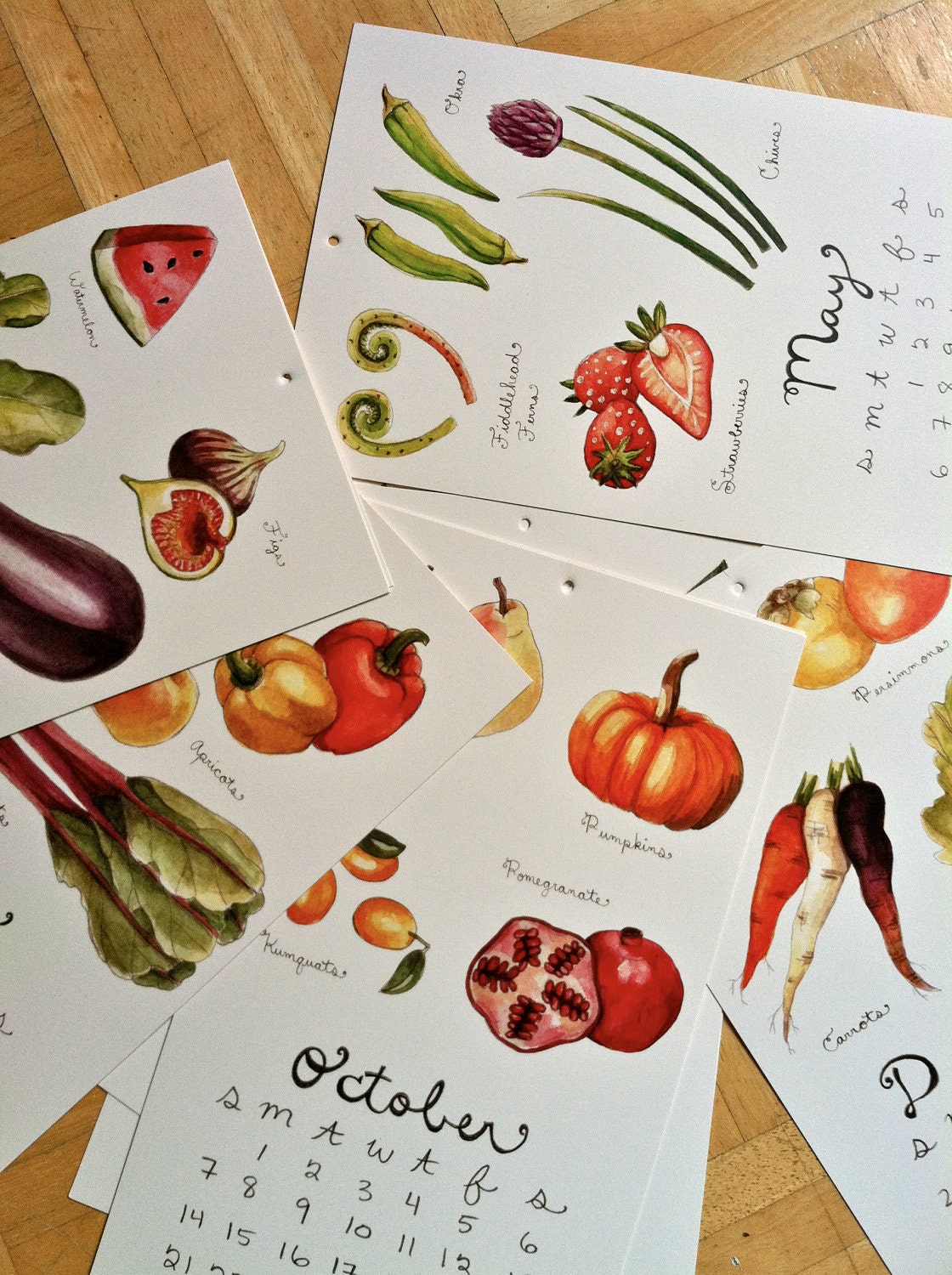 Seasonal Fruits and Vegetables Calendar 2012