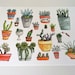 Potted Succulents 8.5x11" Print