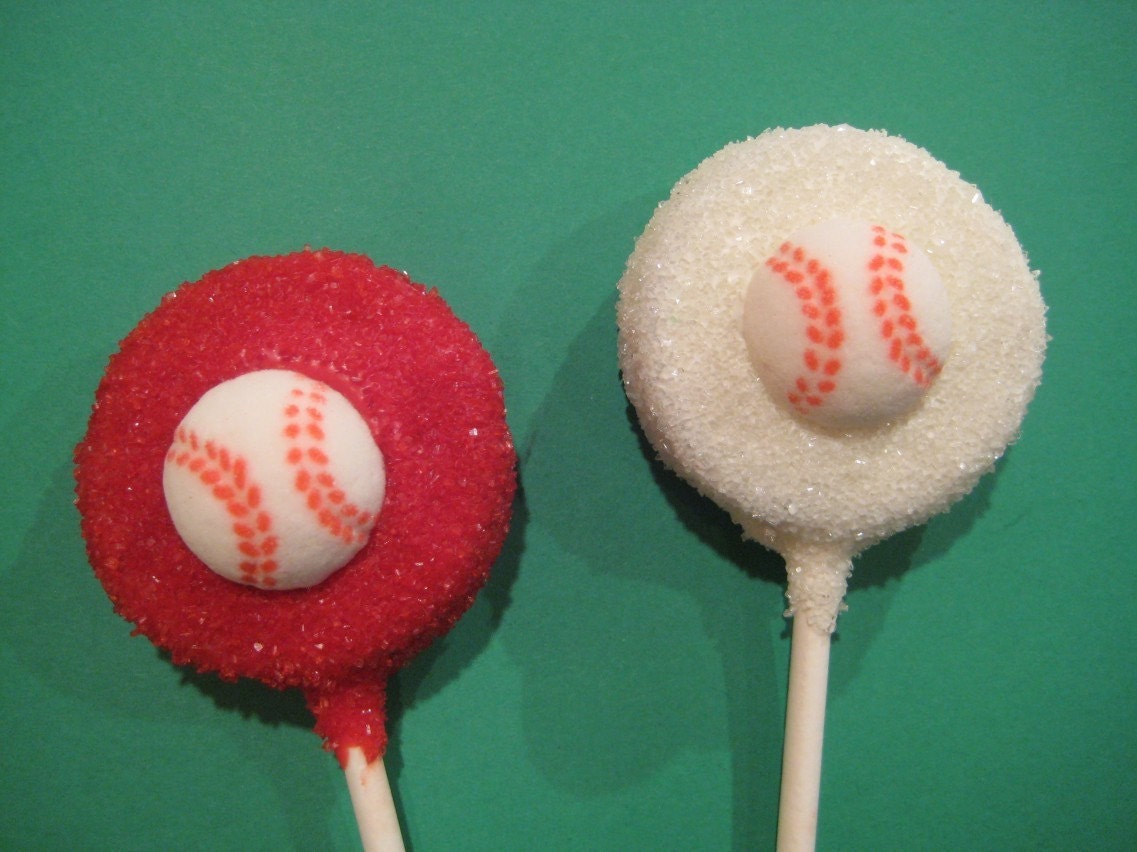 Baseball Chocolate Covered Oreo Pop Favors-Set of 20