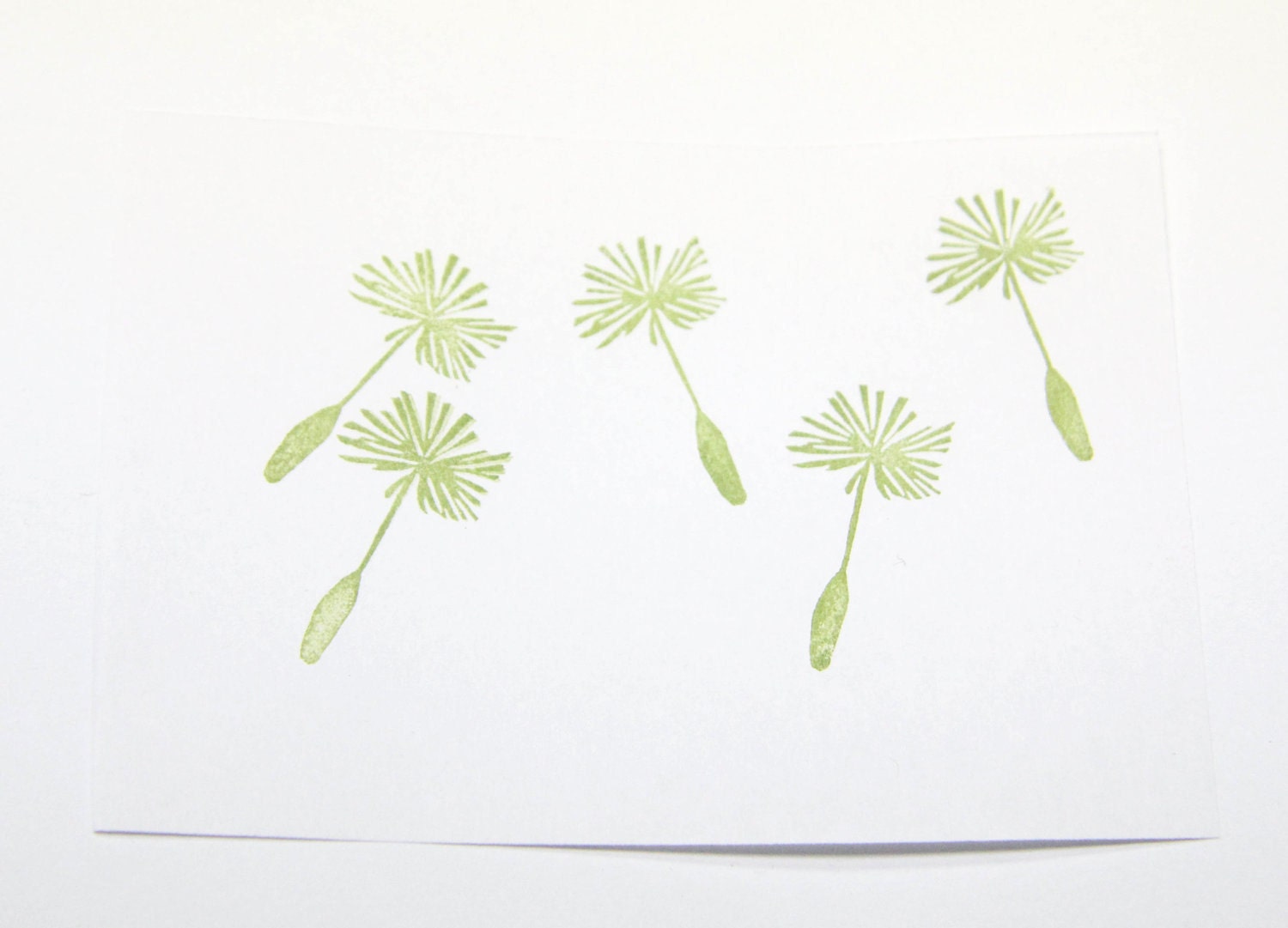Dandelion Snow Hand Carved Rubber Stamp for Acrylic Blocks