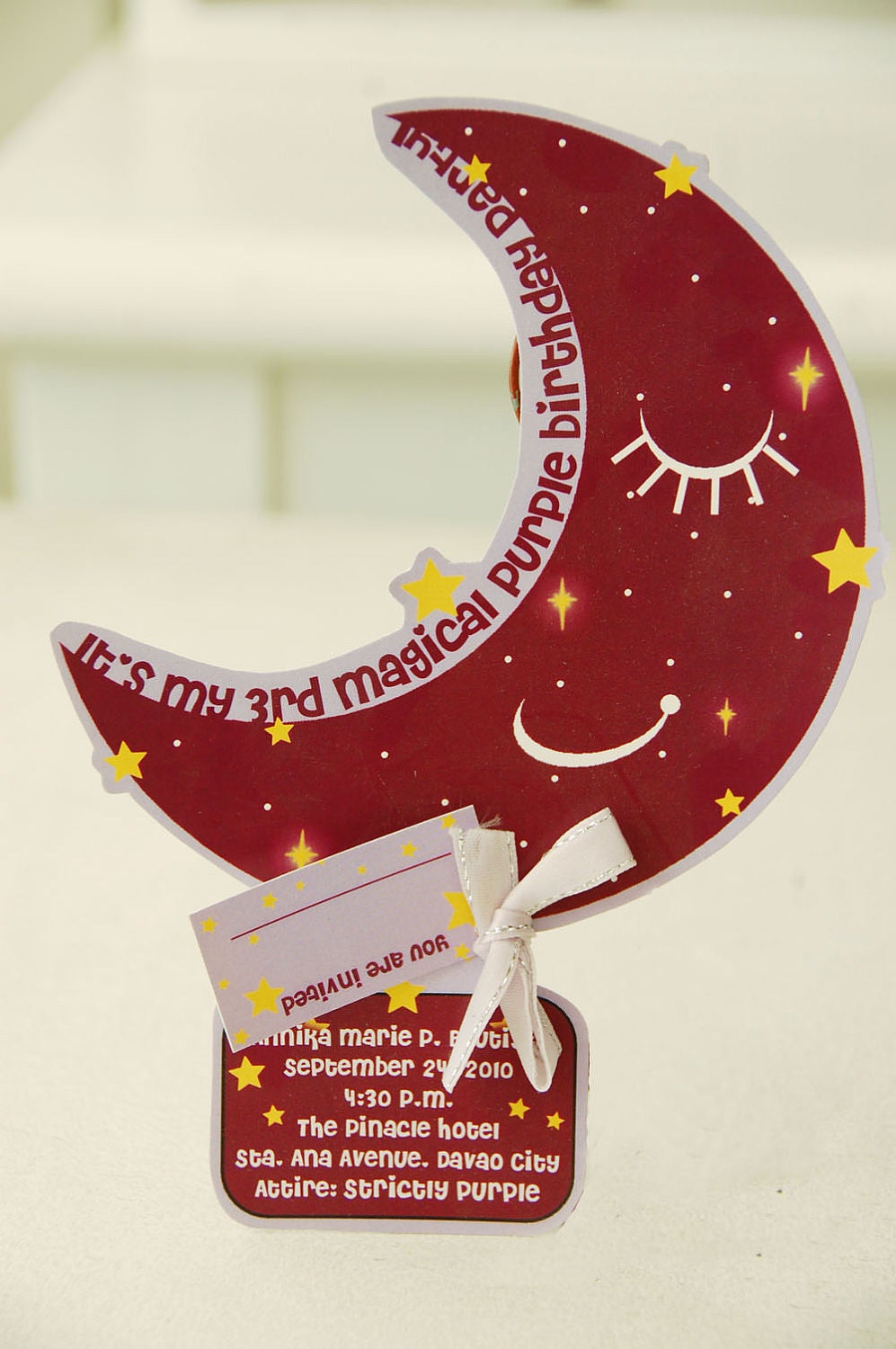 Moon and Star printable invitation