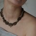Algae embrace - Terracotta & gemstones art necklace, Handmade and one of a kind