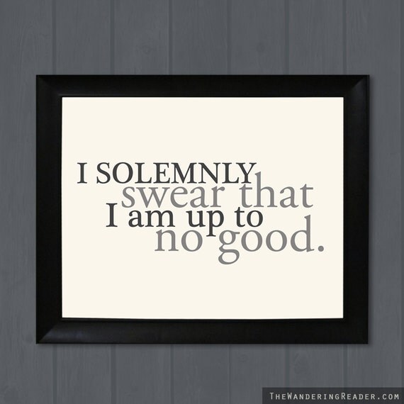 Harry Potter "I Solemnly Swear..." Marauder's Map Inspired Print