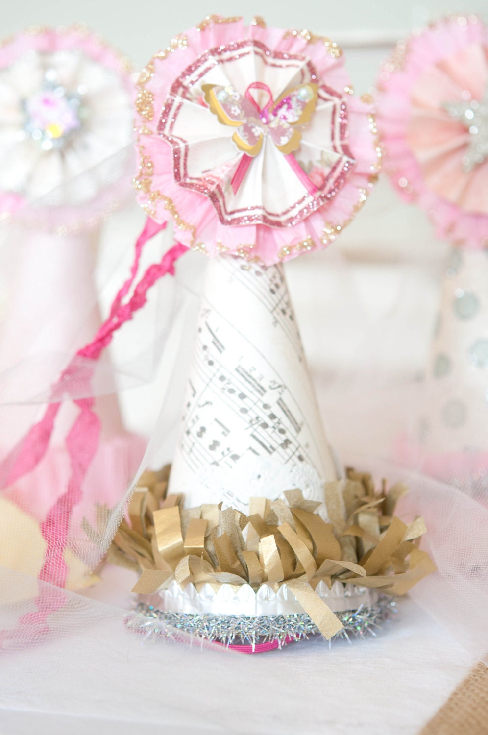 Vintage Inspired Birthday Hat, Photography Prop, Tea Party