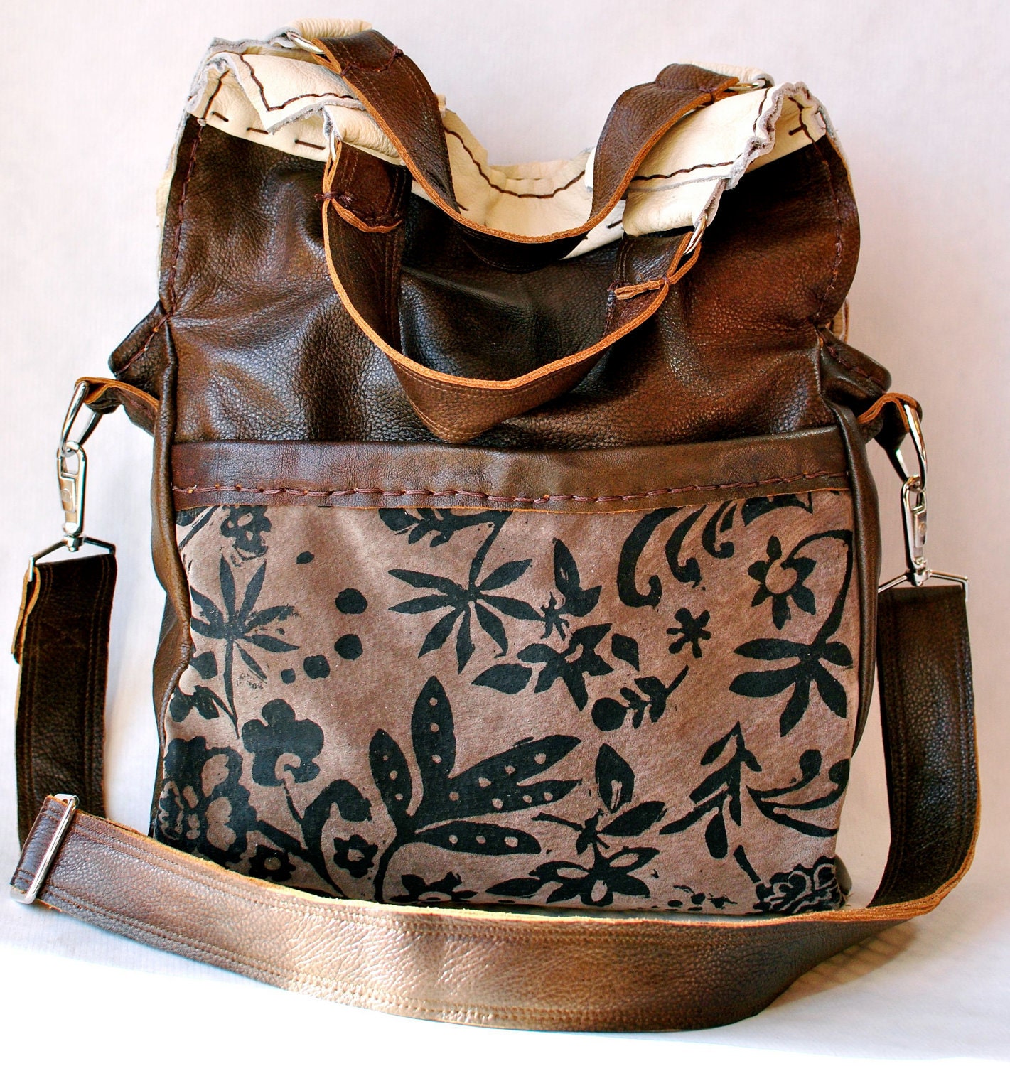 Chocolate and Vanilla Fold Over Messenger