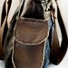Leather Travel Tote in Deep Blue and Espresso
