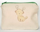 Bunny dog - handmade pouch
