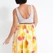 SALE  - Yellow Sunshine Floral Sun Dress With Heather Gray Tank - Sun kissed Patterned Skirt - Sustainable Womens Fashion by Tammy Jo