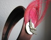 Red Feather Headband Bird Womens