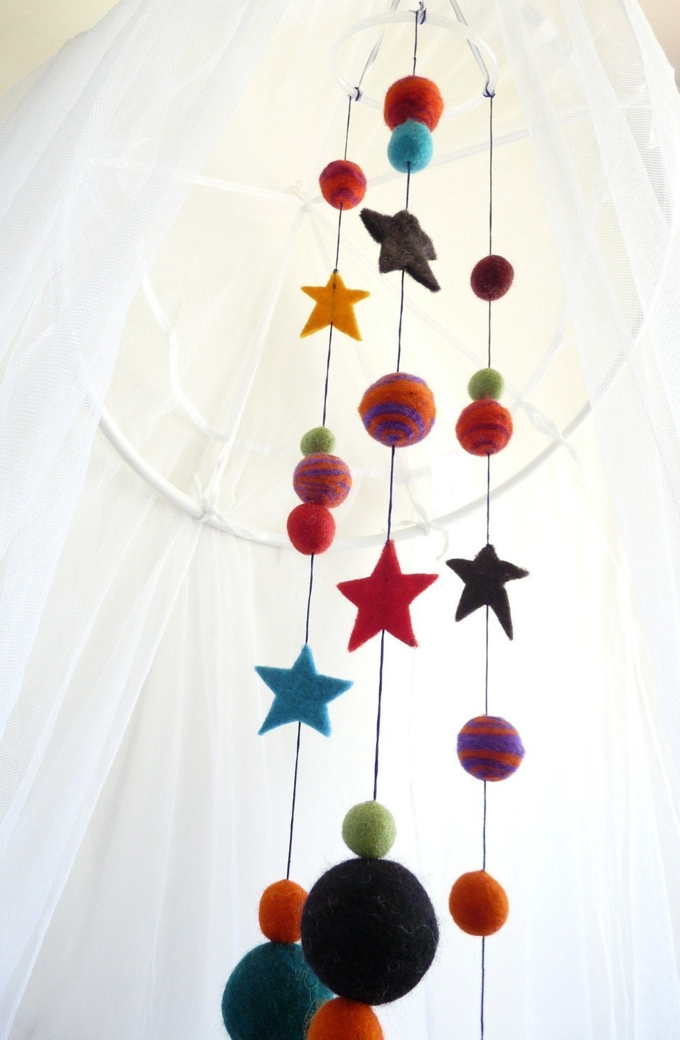 Starry Night Felt Baby Mobile