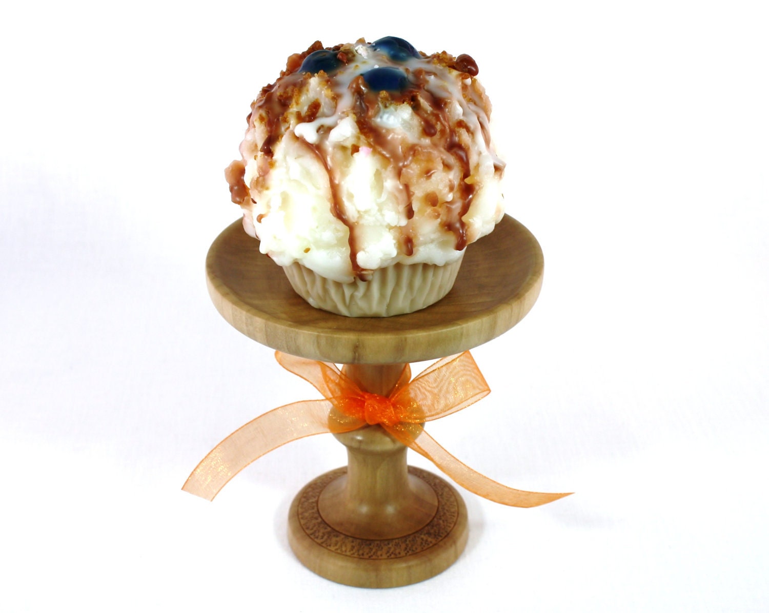 Wooden Cupcake Stand Candle Holder Pedestal Plate
