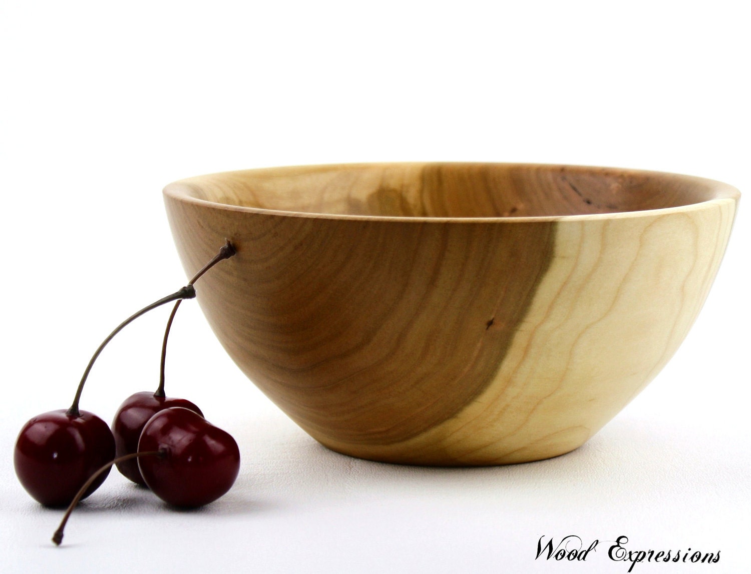 Wooden Cherry Bowl/Dish  Hand Turned