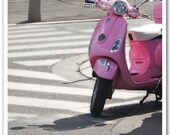 5x7 fine art photograph /// pink vespa /// paris photo by lesley sico