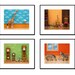 meerkat art, diorama, bookworm, library, den, shabby chic - Meerkat Den 8 x 10