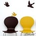 Vinyl wall art decals - Free Birdie Design 4 pack - Inspiring Wall Decal