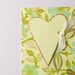 Handmade Heart Card - citron, lime, turquoise, metallic gold, floral - - graduation, wedding, valentine, birthday, anniversary, baby
