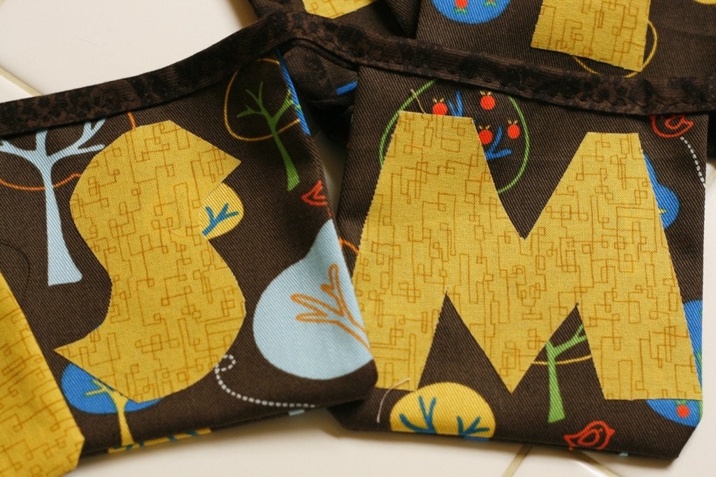 SMILE banner, room decoration with woodland theme : Ready to ship