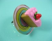 Who Wants A Slice of Cake Adjustable Ring