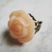 Large Nude Color Rose Ring