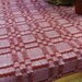 Table Runner, Handwoven Cotton Red & White, Rustic Farm Cottage, French Country Farmhouse, Cabin Home Decor 33"L x 17.25"W