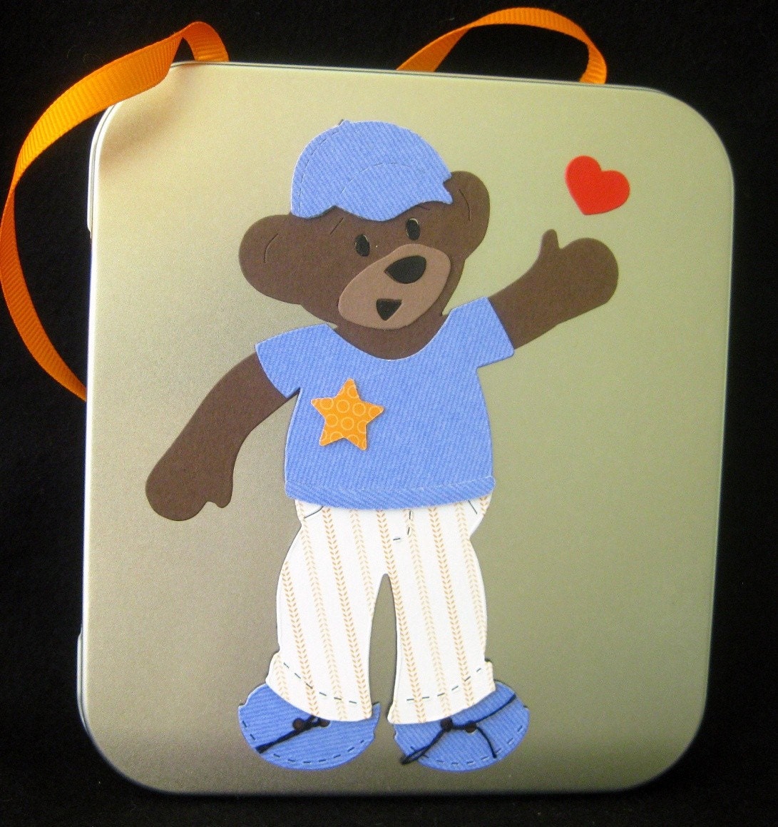 Boy Build A Bear on Tin Box with Magnetic Clothes Custom Made for You