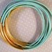 Leather Bangle Bracelets Minty Green Set of 10 Stacking Bangle Bracelets Cockatoo Amy Fine Design