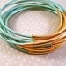 Leather Bangle Bracelets Minty Green Set of 10 Stacking Bangle Bracelets Cockatoo Amy Fine Design