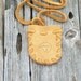 Bear totem medicine bag - Buckskin medicine bag with bear totem - leather neck pouch