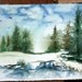 Trees in Winter - Original Winter Watercolour Study  - Winter Trees Watercolour  - 7x11