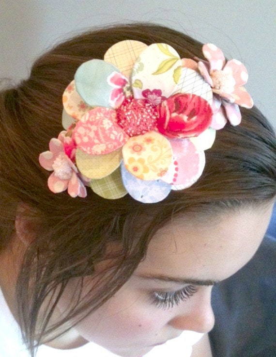 Triple Bloom Daisy Paper Mache Headband