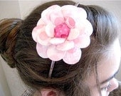 Circled in Pink Daisy Paper Mache Headband