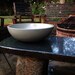 Subtle Blue Concrete Bowl - Tres Grande - French Country