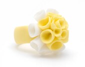San Martin Yellow and White Porcelain Ring One Of a Kind