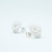 Earrings Studs , Khao-Lak Post Earrings, White Porcelain Flowers- Free Gift Wrapping