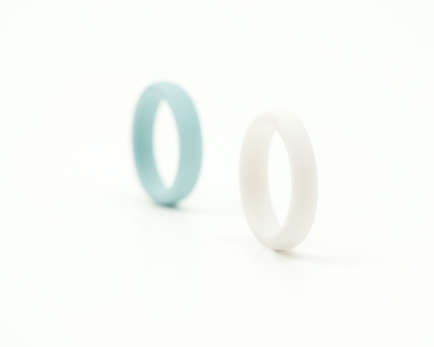 Guerrero Narrow Porcelain Ring White Turquoise Gray Purple Coral Yellow Sky Blue- Free Gift Wrapping