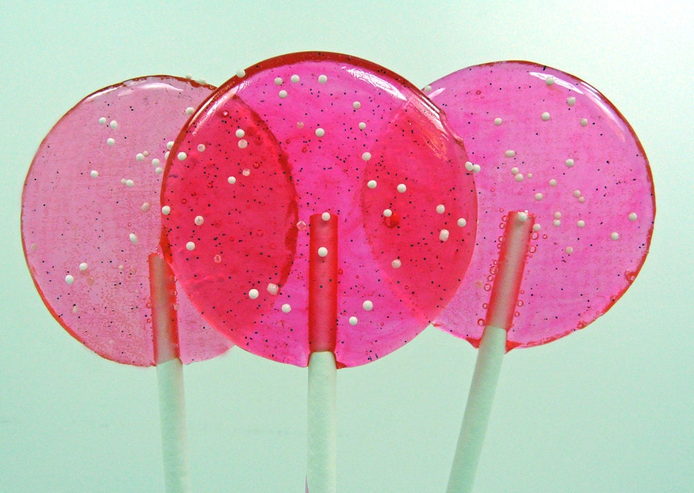Pink Cotton Candy - Nostalgia Lollipop - girlie girl, wedding candy, shower, christening gift