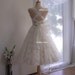 Iris - Retro Style Bridal Gown. Ivory Lace Tea Length Wedding Dress. Vintage Look.