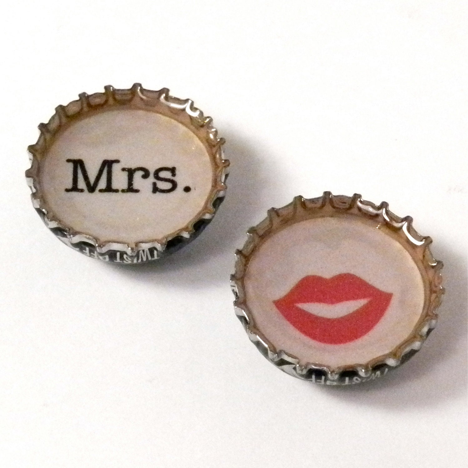 Magnets - Bottle Cap Magnets - The Mr & Mrs