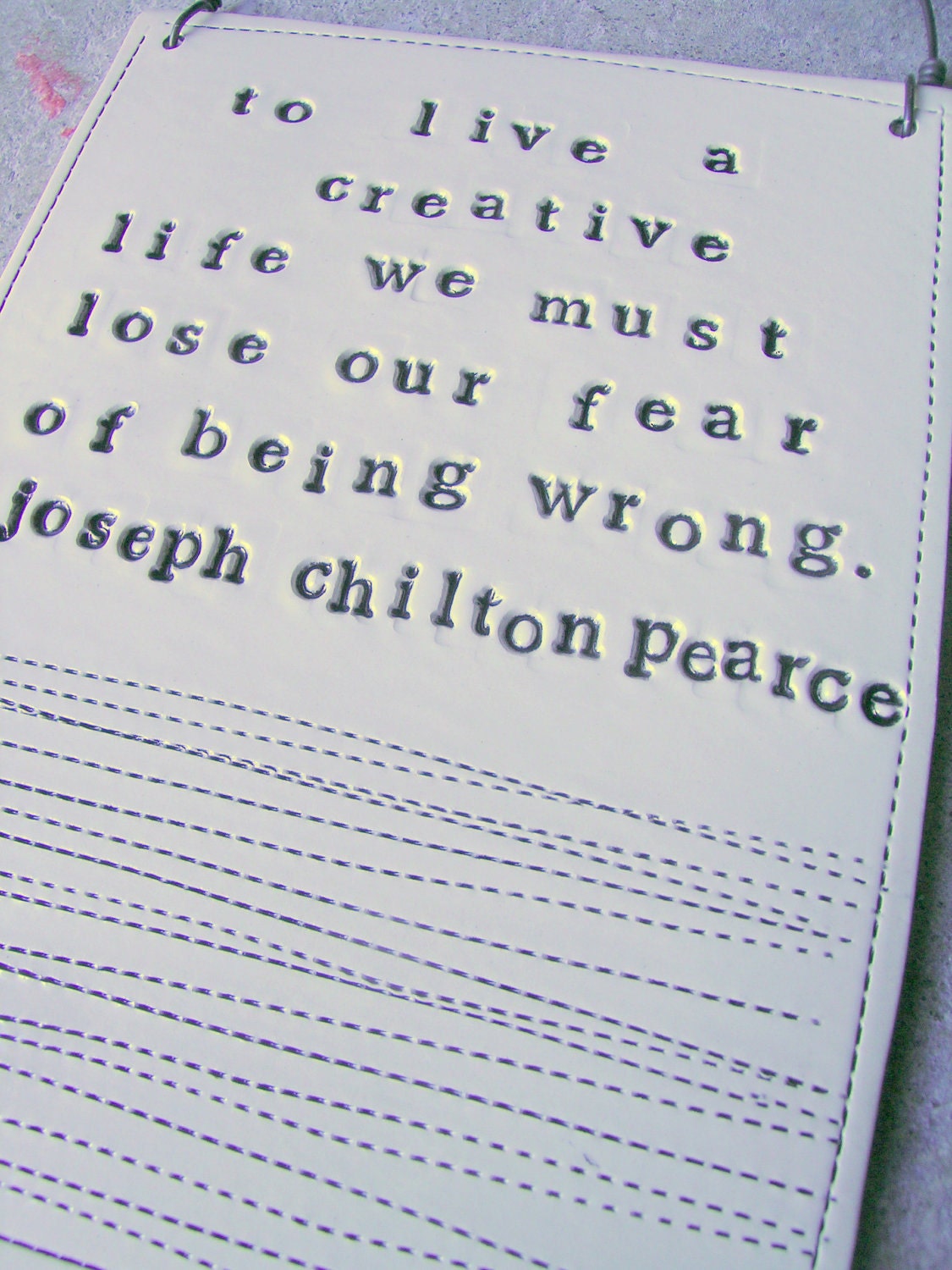 plaque joseph chilton pearce quote. MADE TO ORDER