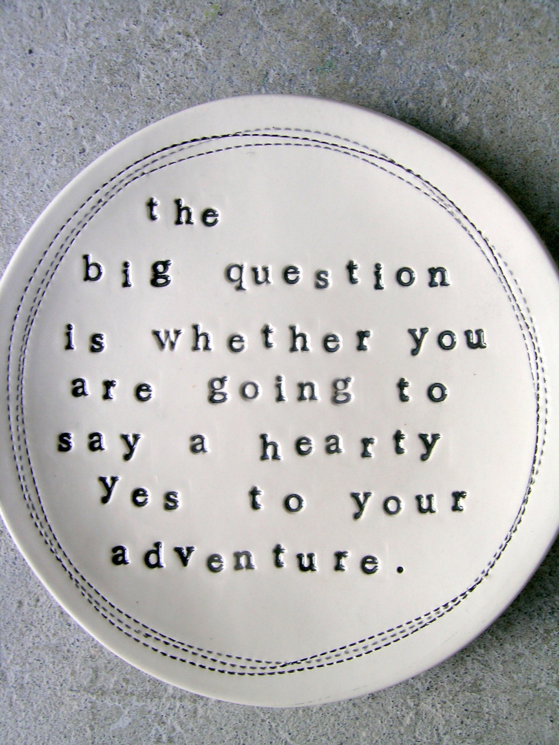 5" dish joseph campbell quote. MADE TO ORDER