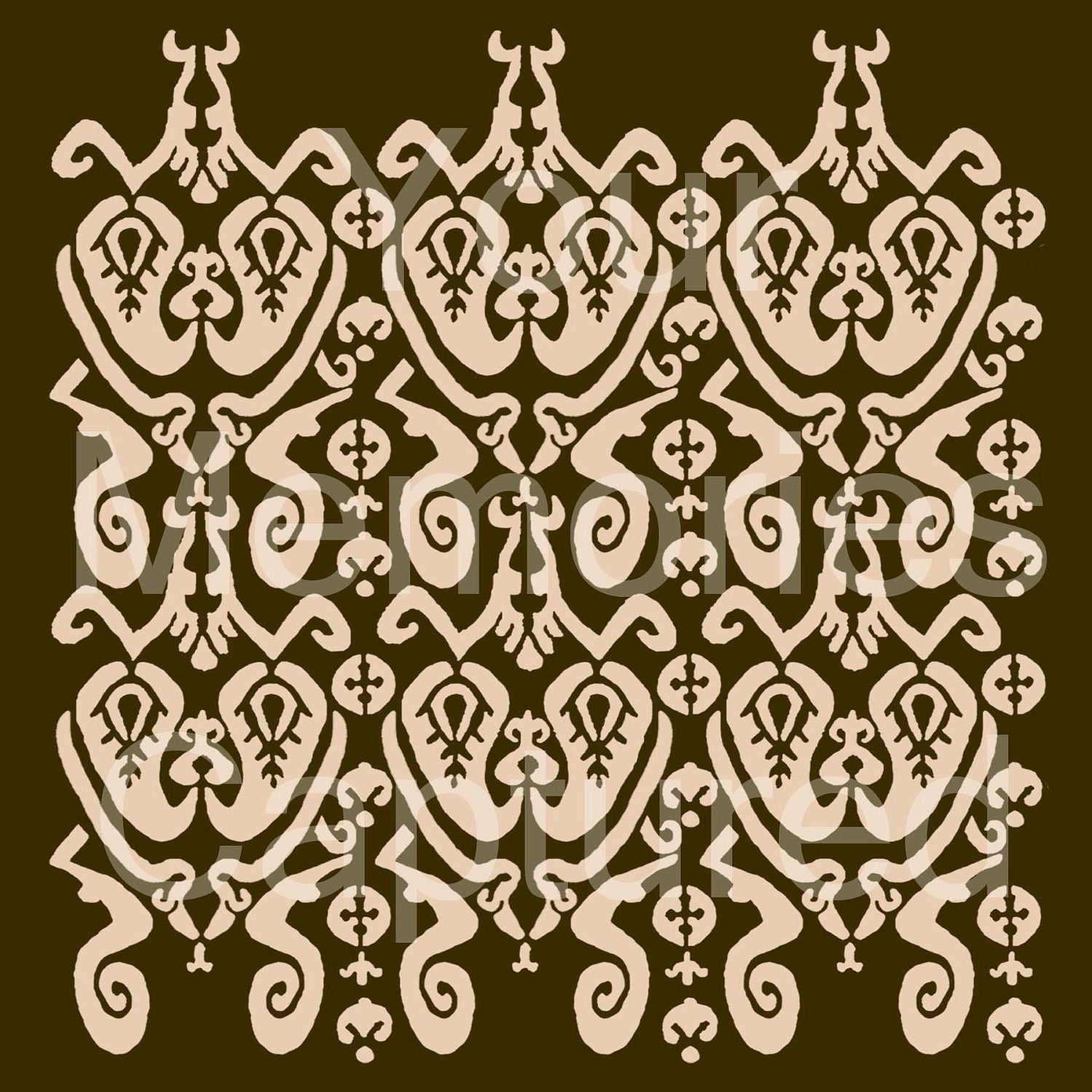 Ikat Pattern Reusable Stencil - for fabric, wood, paper, canvas, walls - 10x10